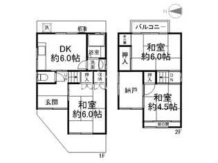京都府京都市伏見区桃山町西尾【一戸建】の間取り
