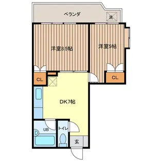 ハイツシティー西北【4階】の間取り