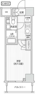 レジディア笹塚II【4階】の間取り