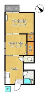 ハイツ大沢【1階】の間取り