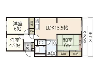コープ野村牛田【1階】の間取り
