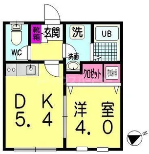 1DKの間取り画像