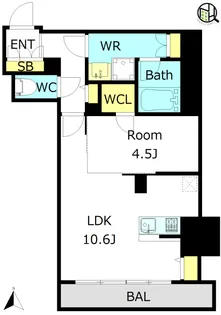 愛知県名古屋市東区葵1【マンション】の間取り