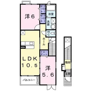 ピラタス ガーデンB【2階】の間取り