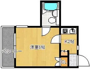 エステート中広【4階】の間取り