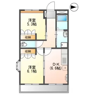 コーポラスオリンピアII【2階】の間取り