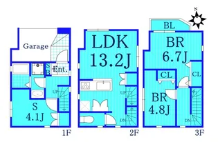 神奈川県横浜市鶴見区矢向1【一戸建】の間取り