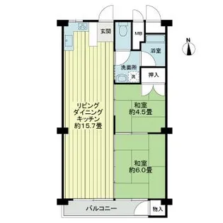 新森小路コーポ【9階】の間取り
