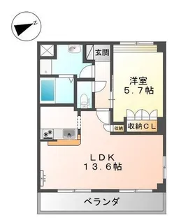 クオリティーハイム【1階】の間取り