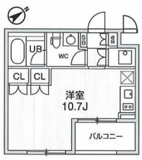 1Rの間取り画像