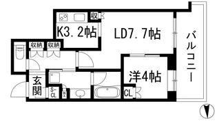 ジオタワー宝塚 グランレジス THE NORTH【8階】の間取り