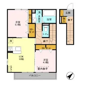埼玉県さいたま市緑区美園6【アパート】の間取り