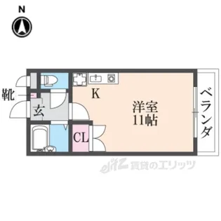 パティオ香里園東【2階】の間取り