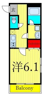 グリシーヌ新田【1階】の間取り
