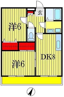 千葉県千葉市中央区白旗3【マンション】の間取り