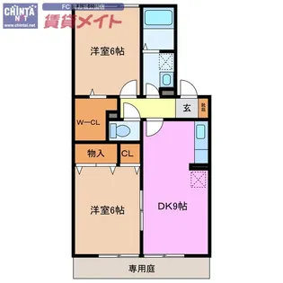 プレミール ボヌール B【1階】の間取り