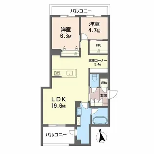 徳島県徳島市安宅1【マンション】の間取り