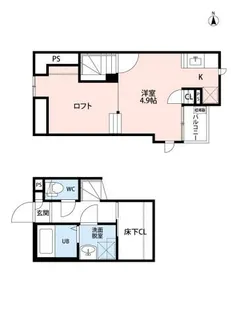 CB春日部リリオ【1階】の間取り