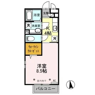 ロックパイン B【2階】の間取り