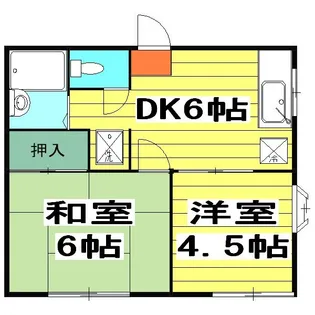 2DKの間取り画像