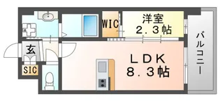 セレニテ江坂エクラ【9階】の間取り