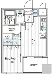 ビエラコート日本橋久松町【9階】の間取り