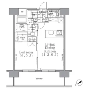 パークハビオ目黒リバーサイド【8階】の間取り