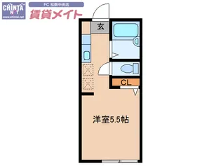ダンケタカミヤII【1階】の間取り