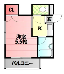 栄町グリーンハイツ【4階】の間取り