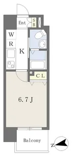 Marks西田辺町【4階】の間取り