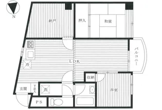 シャンポール東松原【3階】の間取り