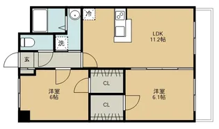 エーフィールズ新田東【5階】の間取り