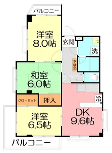 Forest茅ケ崎【3階】の間取り