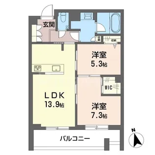 セントリビエ江北【2階】の間取り