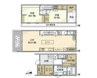 東京都目黒区碑文谷6【一戸建】の間取り