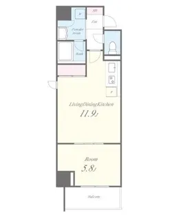 大阪府大阪市中央区東平2【マンション】の間取り