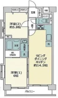 センチュリー横浜関内【9階】の間取り