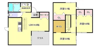 福岡県大野城市乙金東1【一戸建】の間取り