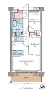 ラグゼナ平井ノース【1階】の間取り