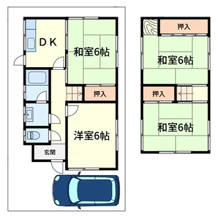 大阪府高槻市高垣町【一戸建】の間取り