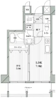 ジュイール桜イースト【8階】の間取り