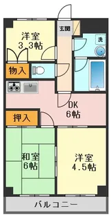 KitakoiwaYMgarden【4階】の間取り