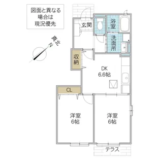 クレンツェントハオスS A棟【1階】の間取り