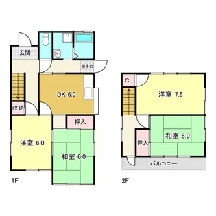 高知県高知市北秦泉寺【一戸建】の間取り