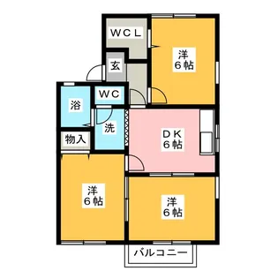 アーバンKAZU B【1階】の間取り