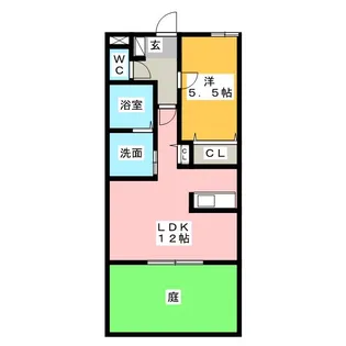 セラ・ヒルズKOIE【1階】の間取り