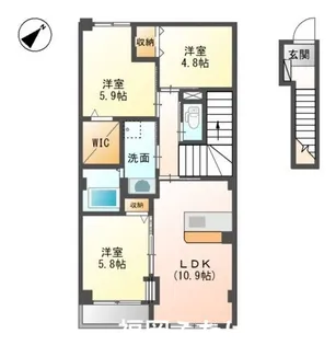 ディア・ベルジュ【2階】の間取り