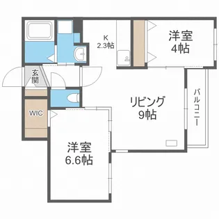 サクラブール宮の沢【4階】の間取り