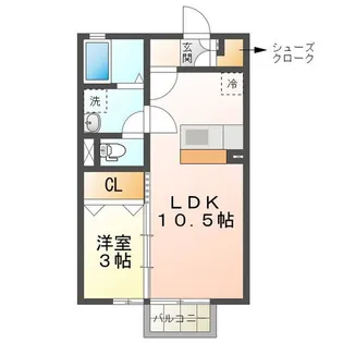 COMODO楠III【2階】の間取り