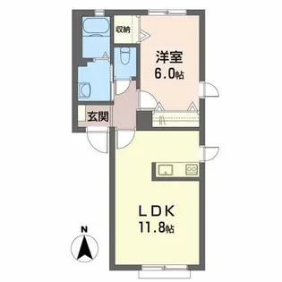 シャーメゾン八幡町II【2階】の間取り